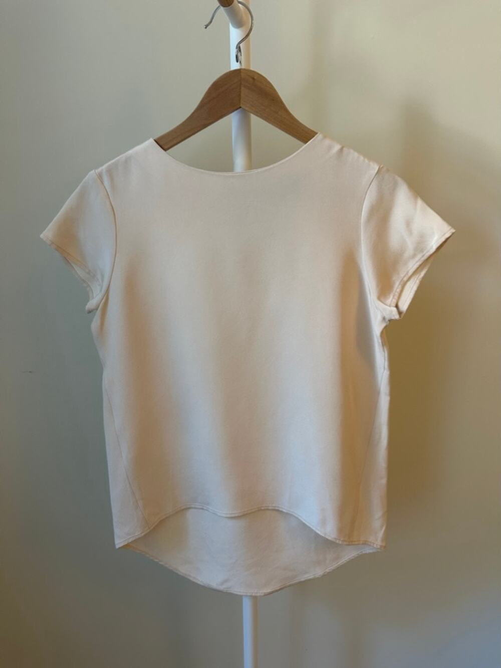 Protagonist 100% Silk Short Sleeve Top, Size XS